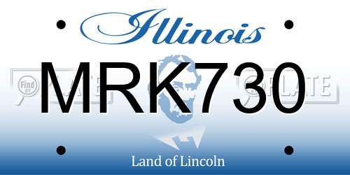 MRK730 Illinois License Plate