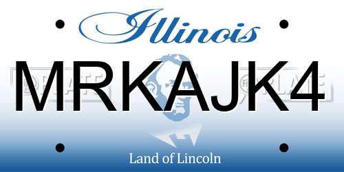 MRKAJK4 Illinois License Plate