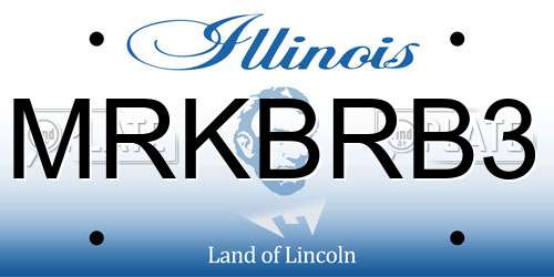 MRKBRB3 Illinois License Plate