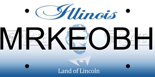 MRKEOBH Illinois License Plate