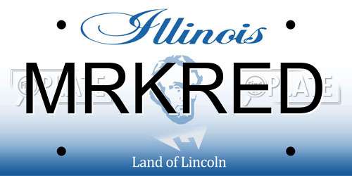 MRKRED Illinois License Plate