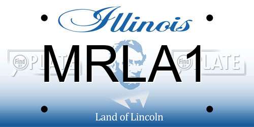 MRLA1 Illinois License Plate