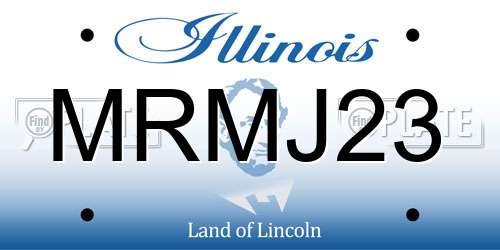 MRMJ23 Illinois License Plate