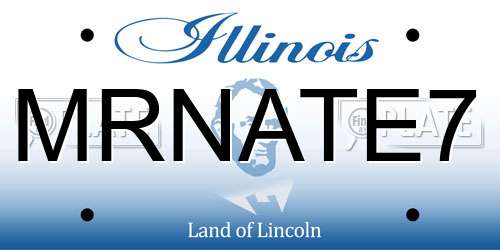 MRNATE7 Illinois License Plate