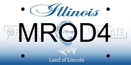MROD4 Illinois License Plate
