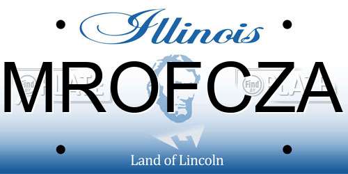 MROFCZA Illinois License Plate