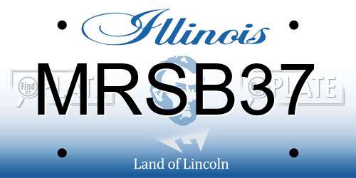 MRSB37 Illinois License Plate