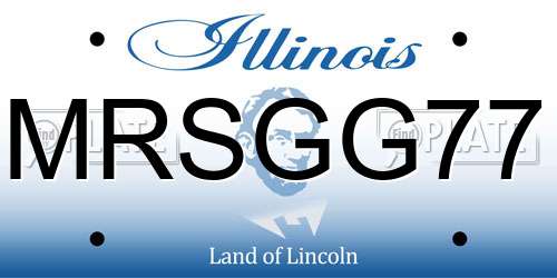 MRSGG77 Illinois License Plate