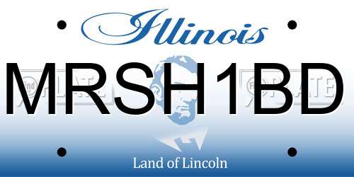 MRSH1BD Illinois License Plate