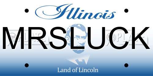 MRSLUCK Illinois License Plate