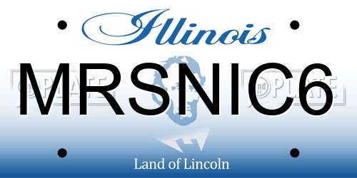MRSNIC6 Illinois License Plate