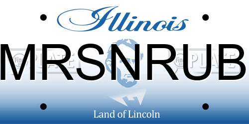 MRSNRUB Illinois License Plate