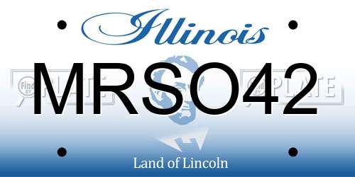 MRSO42 Illinois License Plate