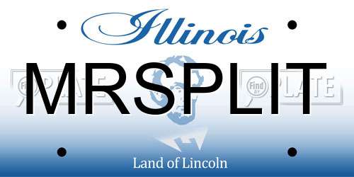 MRSPLIT Illinois License Plate