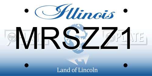 MRSZZ1 Illinois License Plate
