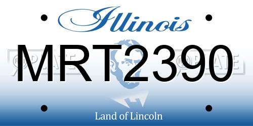MRT2390 Illinois License Plate