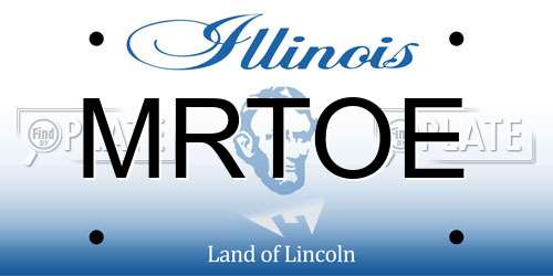 MRTOE Illinois License Plate