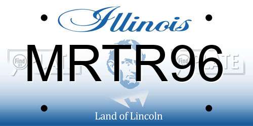 MRTR96 Illinois License Plate
