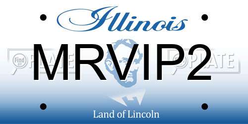 MRVIP2 Illinois License Plate