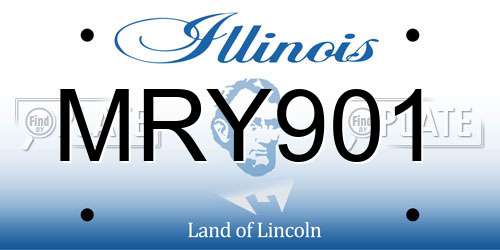 MRY901 Illinois License Plate