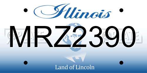 MRZ2390 Illinois License Plate