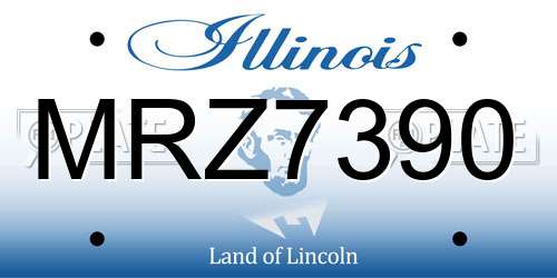 MRZ7390 Illinois License Plate