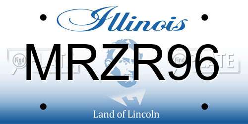 MRZR96 Illinois License Plate