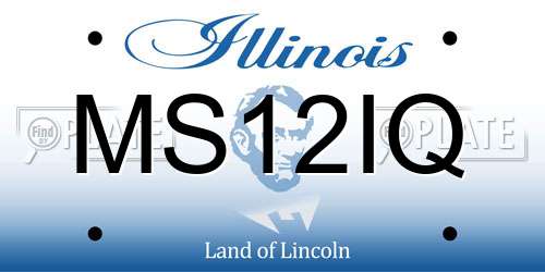 MS12IQ Illinois License Plate