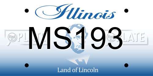 MS193 Illinois License Plate