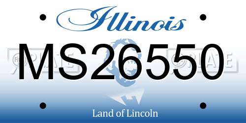 MS26550 Illinois License Plate