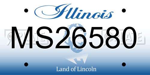 MS26580 Illinois License Plate