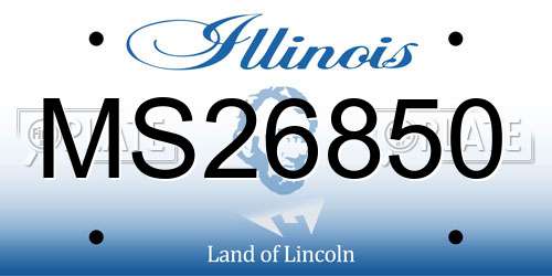 MS26850 Illinois License Plate