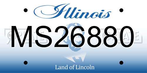 MS26880 Illinois License Plate
