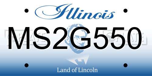 MS2G550 Illinois License Plate