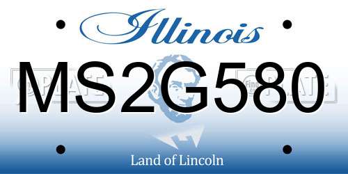 MS2G580 Illinois License Plate