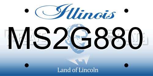 MS2G880 Illinois License Plate