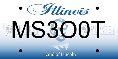MS3O0T Illinois License Plate