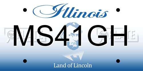 MS41GH Illinois License Plate
