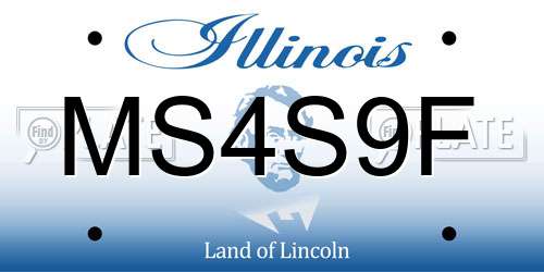 MS4S9F Illinois License Plate