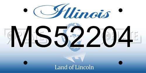MS52204 Illinois License Plate