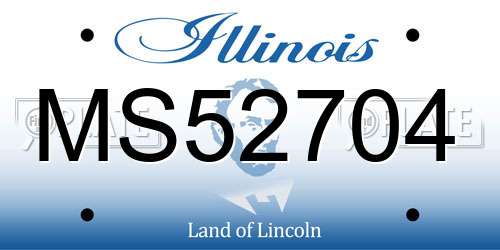 MS52704 Illinois License Plate