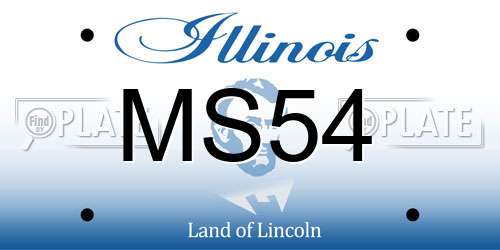 MS54 Illinois License Plate
