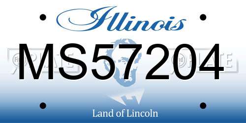 MS57204 Illinois License Plate