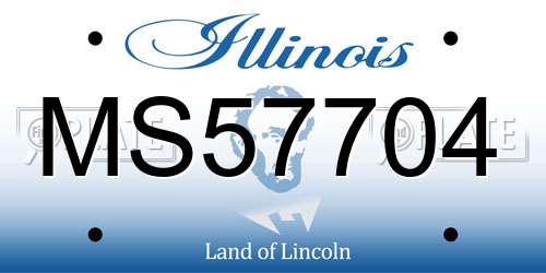 MS57704 Illinois License Plate