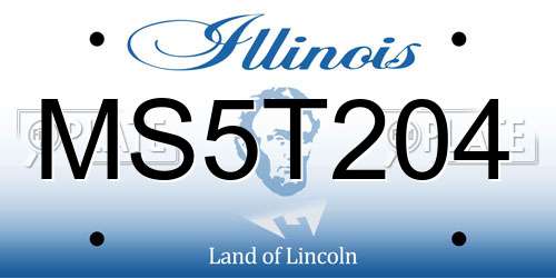 MS5T204 Illinois License Plate