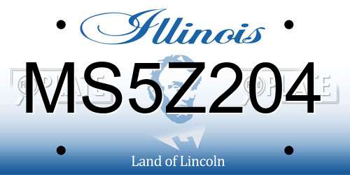 MS5Z204 Illinois License Plate