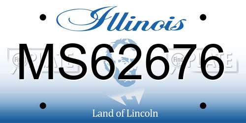 MS62676 Illinois License Plate