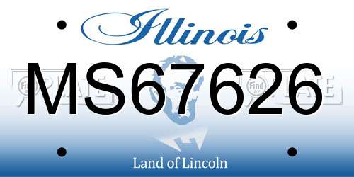 MS67626 Illinois License Plate