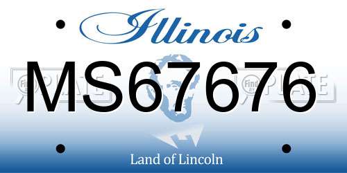 MS67676 Illinois License Plate
