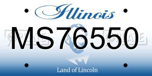 MS76550 Illinois License Plate